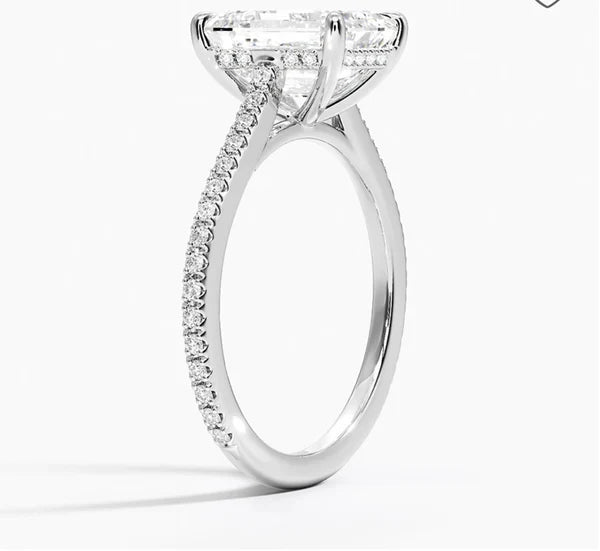 Women 18kt White Gold Plated Ring Zirconia Studded