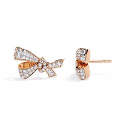 18kt Rose Gold Plated Bow Design Earrings