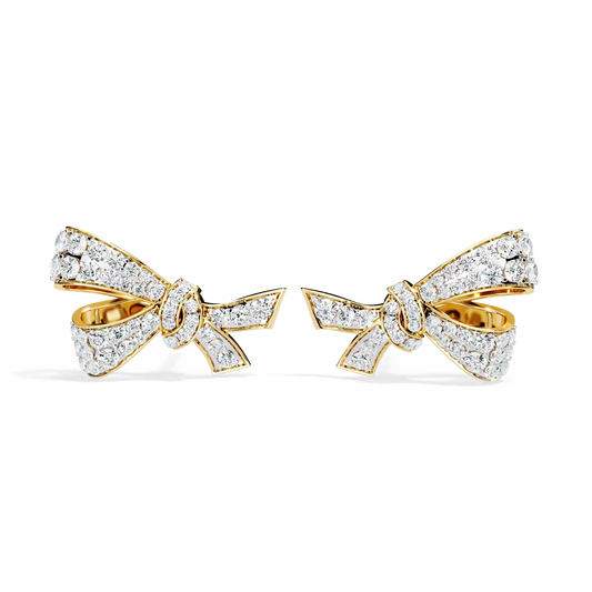 Bow design earrings
