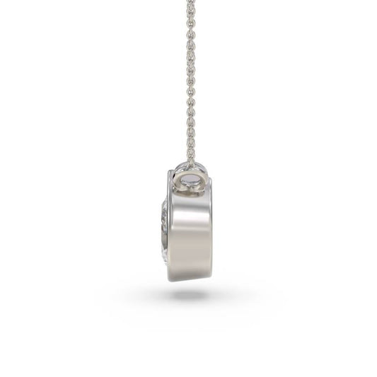 Pear Diamond Bezel Necklace