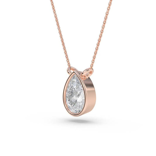 Rose Gold Pear Pendant
